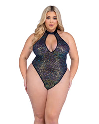 Sequin Fishnet Rave Bodysuit