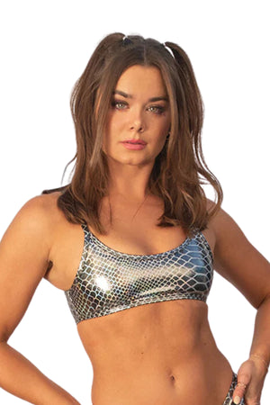 Metallic Micro Rave Top