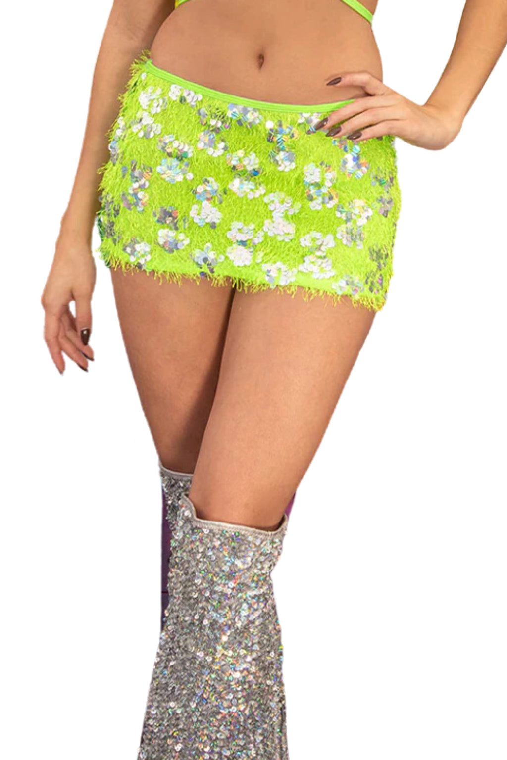 Eyelash Sequin Rave Skirt