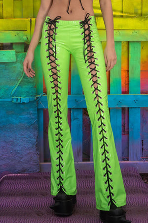 Lace-Up Flared Pants (Multiple Colors)