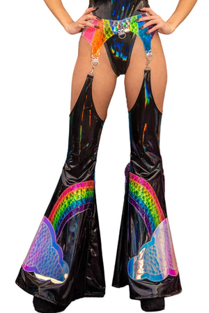 Rainbow Garter Belted Chaps (Multiple Colors)