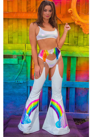 Rainbow Garter Belted Chaps (Multiple Colors)