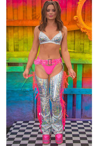 Glass Fringe Rave Chaps (Multiple Colors)