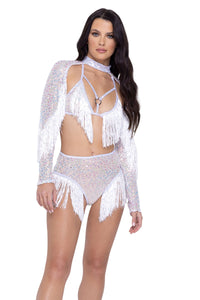 Sequin Fishnet Rave Shrug