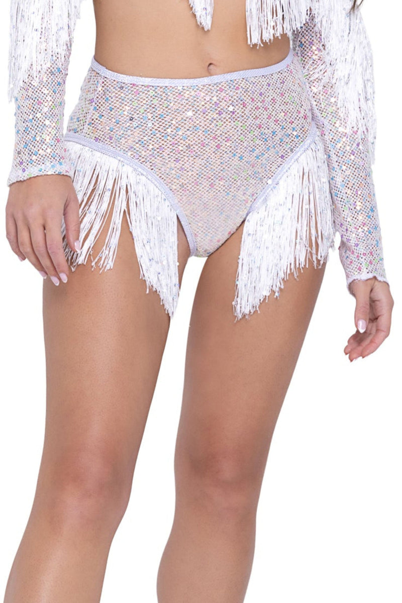 Sequin Fishnet Rave Shorts (Multiple Colors)