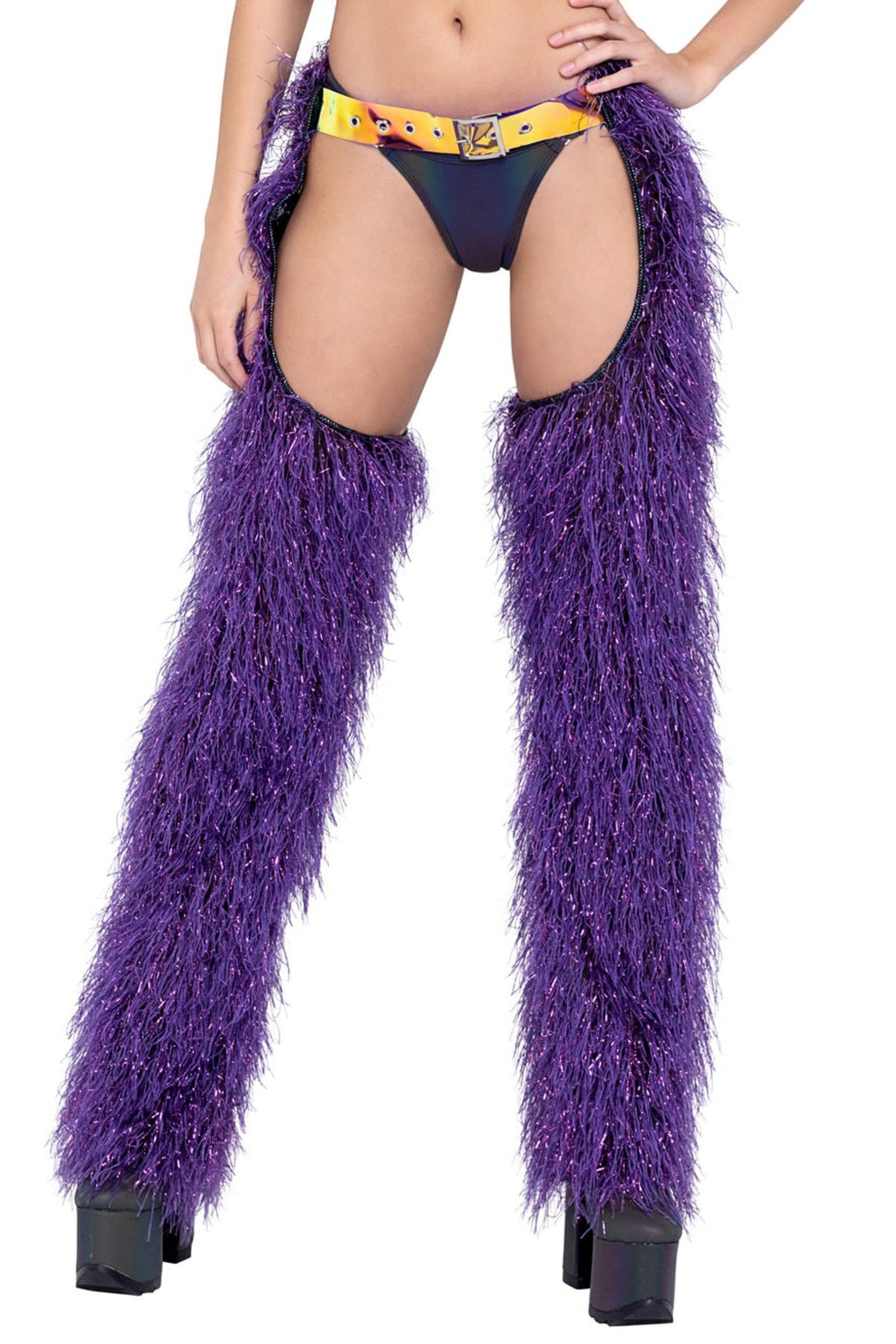 Full Faux-Fur Belted Chaps (Multiple Colors)