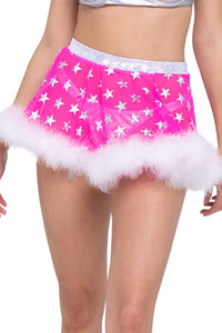 Mesh Stars Rave Skirt