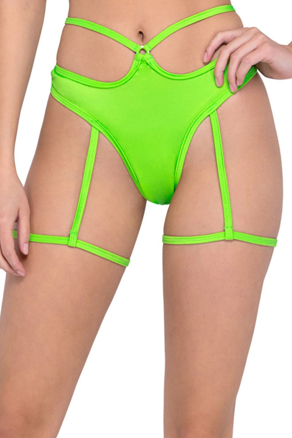 Attached Leg-Straps Rave Shorts