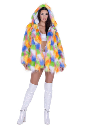 Hip Length Fur Coat (Multiple Colors)