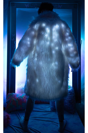 Light-Up Mid-Length Fur Coat