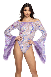 Flair Sleeve Rave Bodysuit