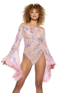 Flair Sleeve Rave Bodysuit