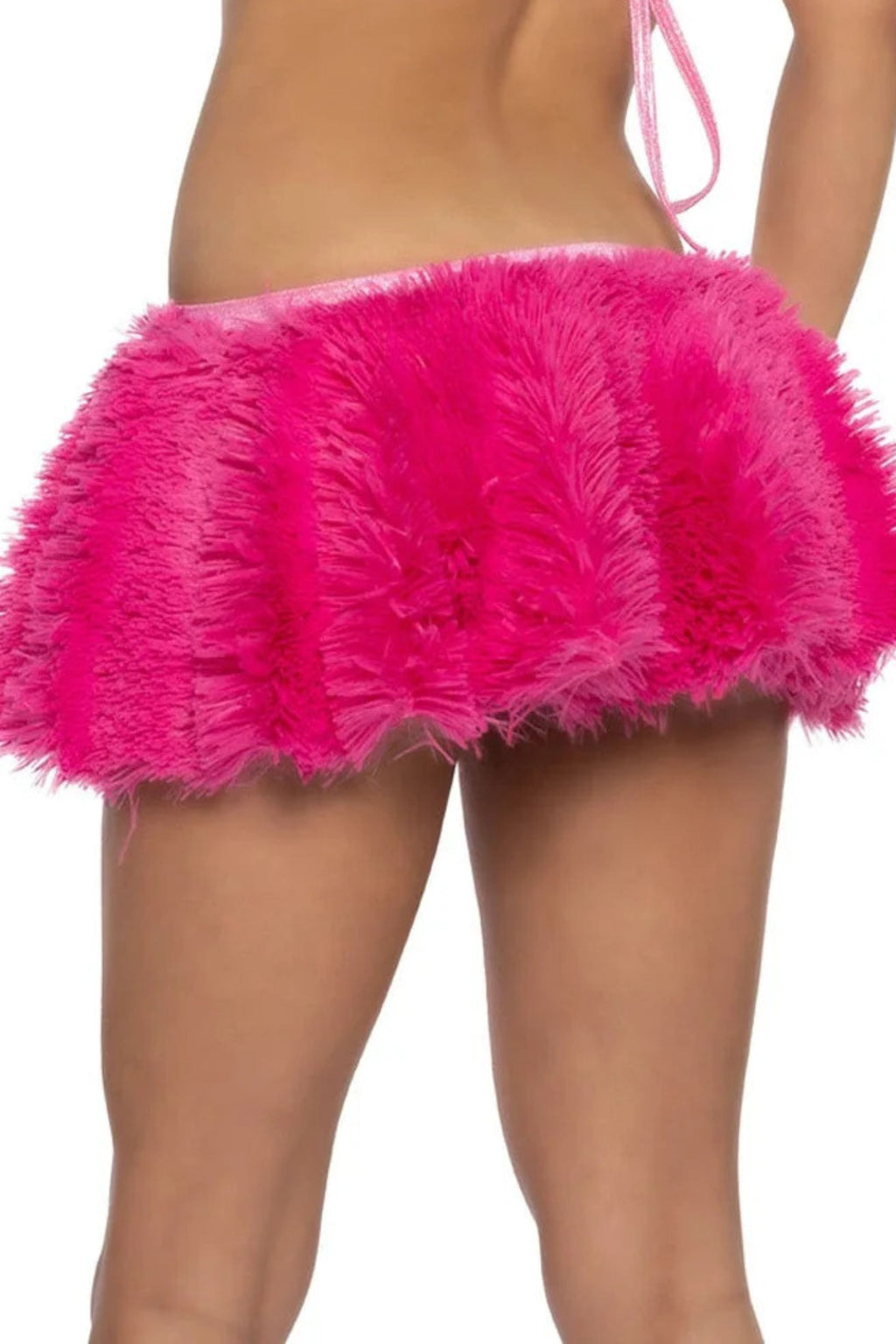 Pink Fur Rave Skirt