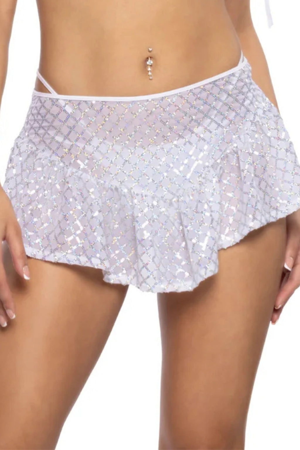 Mesh Diamond Rave Skirt