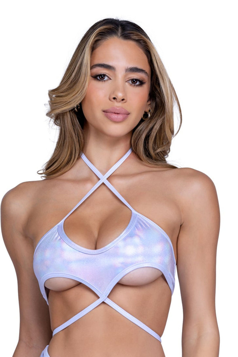 Shimmer Underboob Rave Top