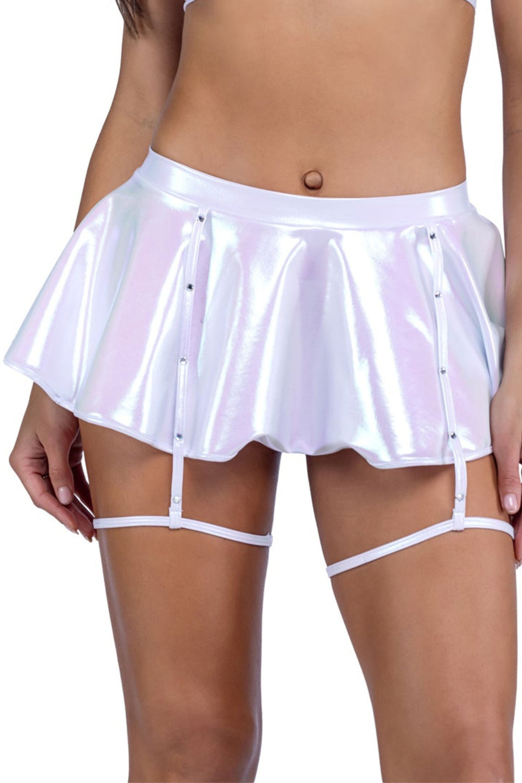 Metallic Iridescent Rave Skirt