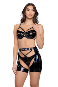 Light-Up Vinyl Bra Set