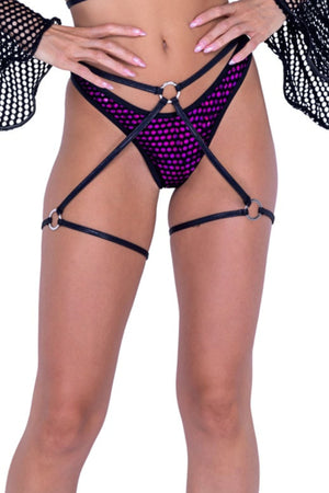 Shimmer Fishnet Rave Shorts