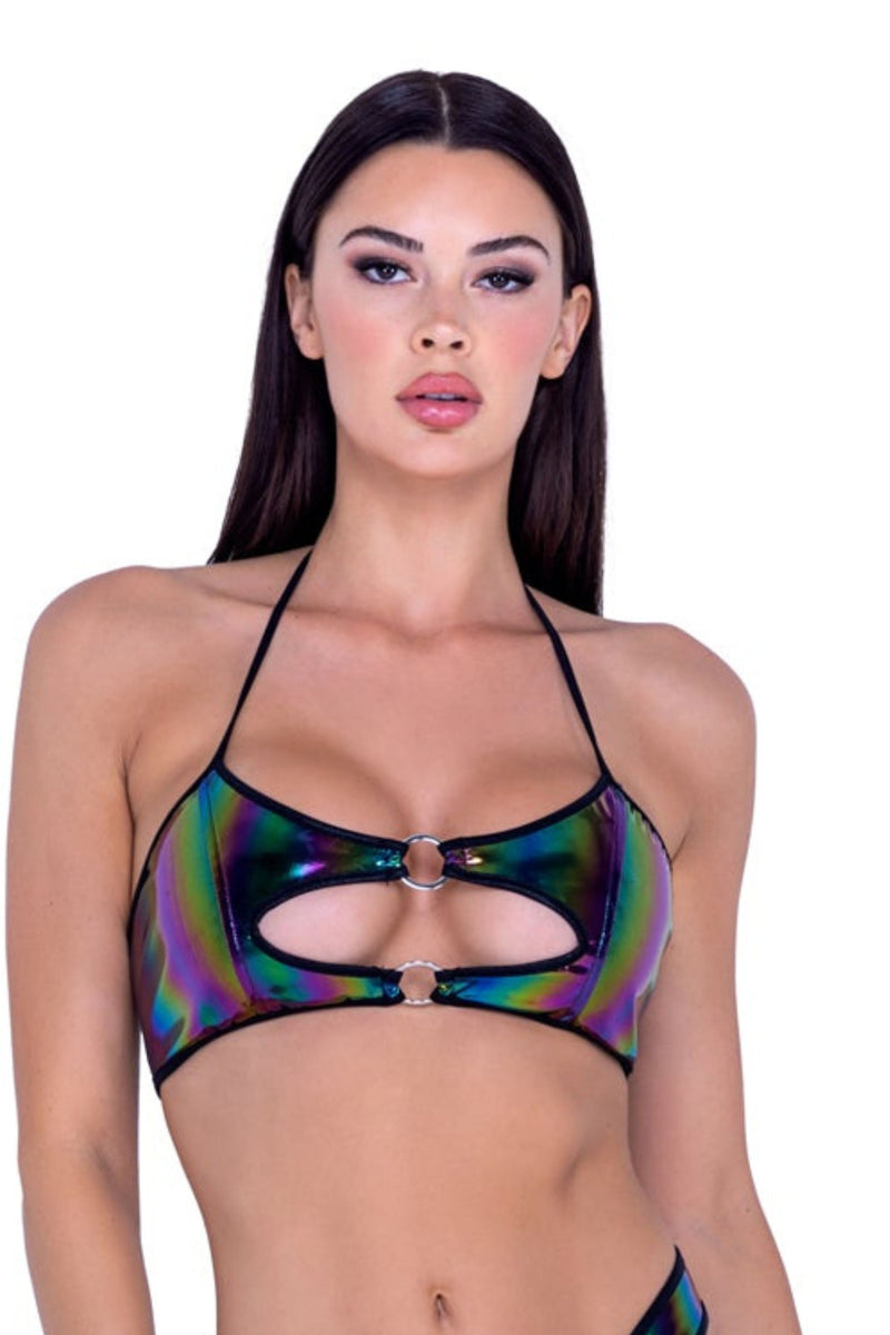 Rainbow Vinyl Rave Top