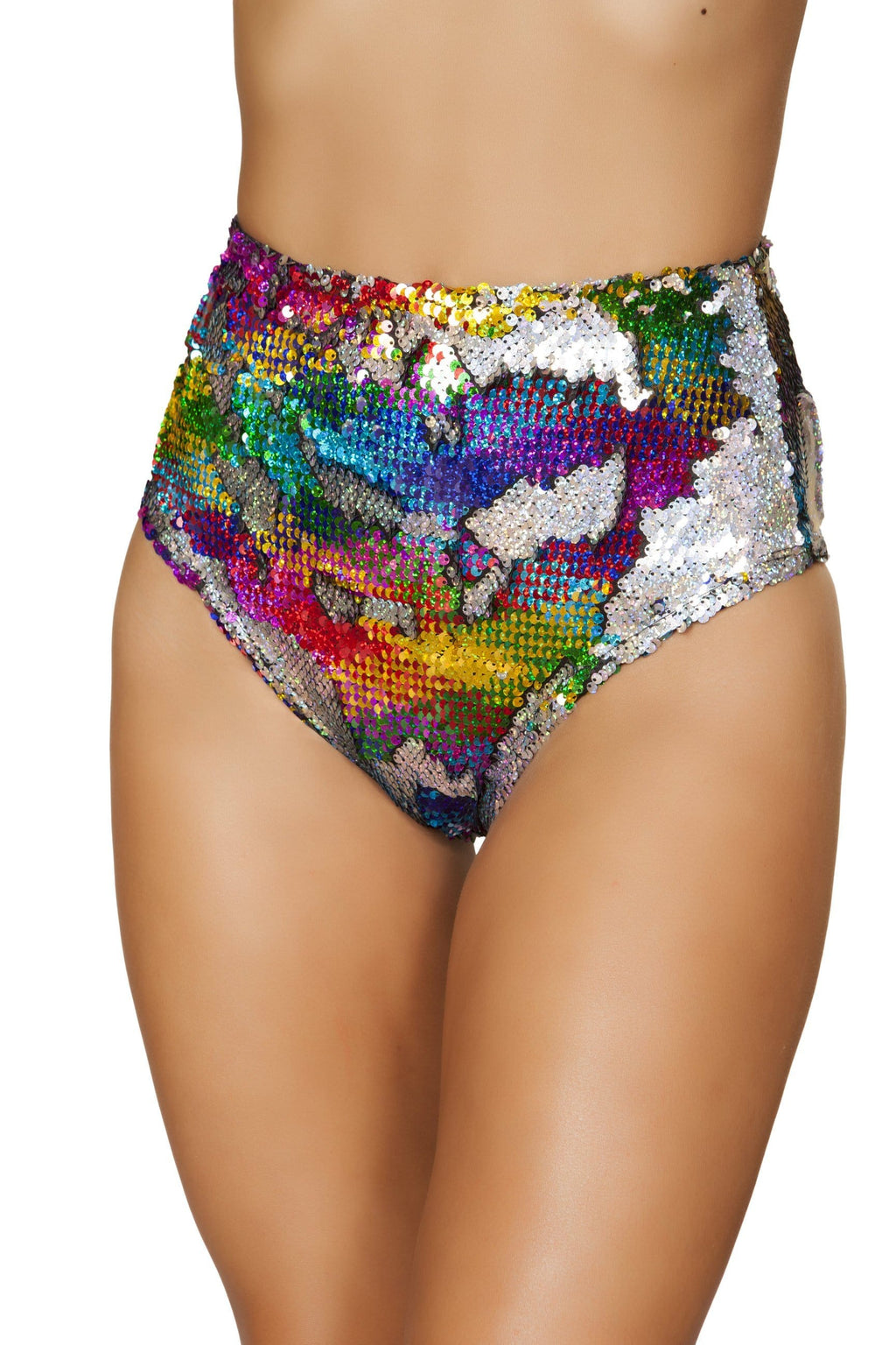 Two-Tone Rave Booty Shorts