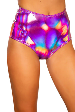 Holographic Booty Rave Shorts
