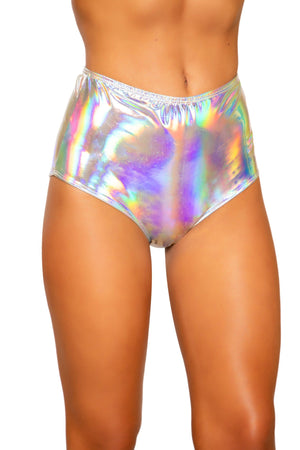 Holographic Booty Rave Shorts