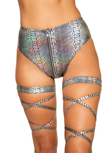 Snake-Skin Booty Rave Shorts 