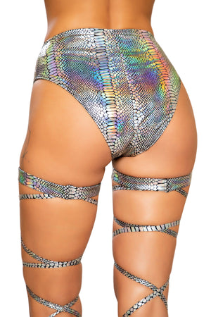 Snake-Skin Booty Rave Shorts