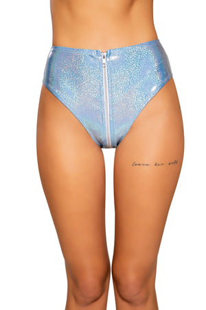 Shimmer Zipper Rave Shorts