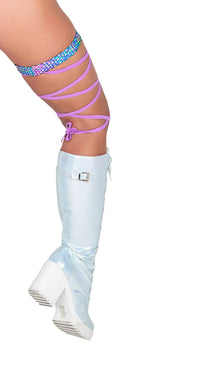 Gartered Rave Leg Wraps (Multiple Colors)