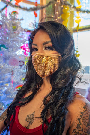 Sequin Tailored Face Mask (Multiple Colors)