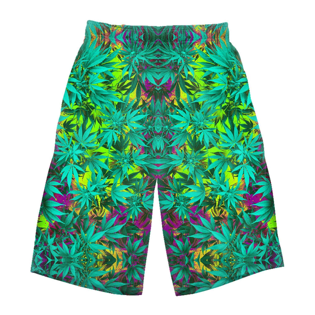 Lit Leaves Rave Shorts