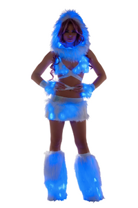 Light-Up Faux Fur Skirt (Multiple Colors)