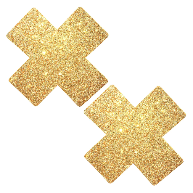 Sparkly Cross Rave Pasties (Multiple Colors)