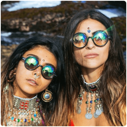 kaleidoscope goggles Black Kaleidoscope Glasses | Rave Accessories