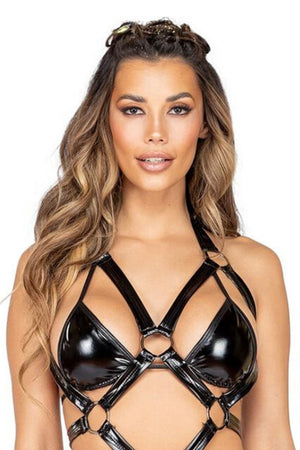 Latex Triangle Rave Top