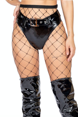 Latex Belt Rave Shorts 