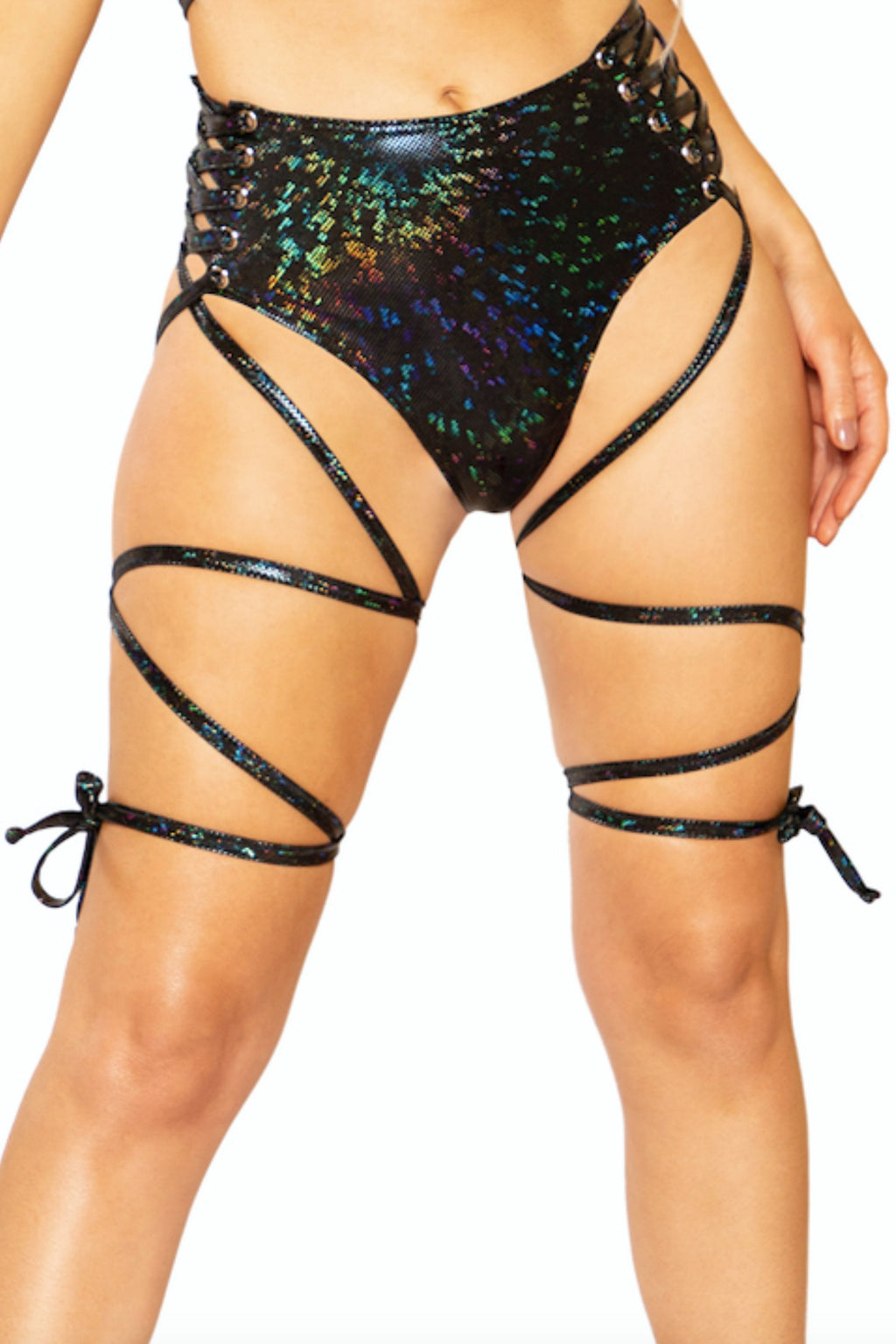 Laced String Rave Shorts