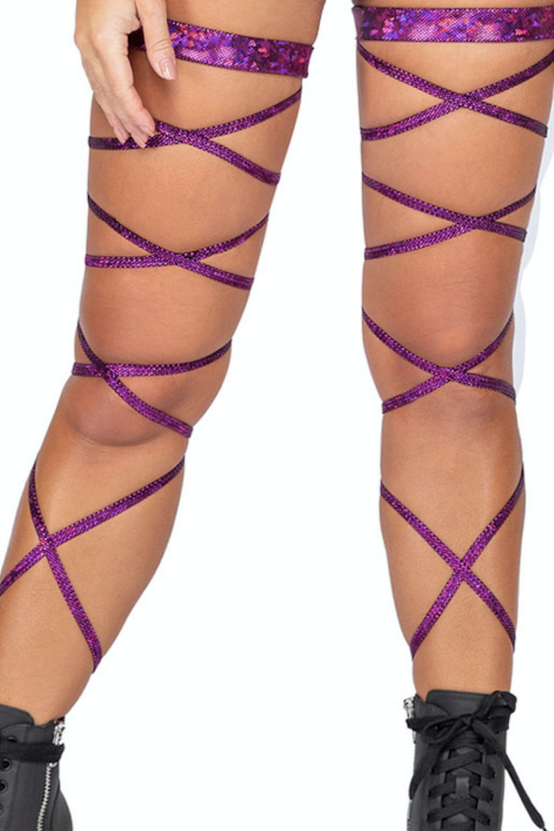 Shimmer Rave Leg Wraps