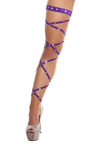 Rhinestone Rave Leg Wraps 