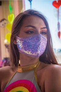 Sequin Tailored Face Mask