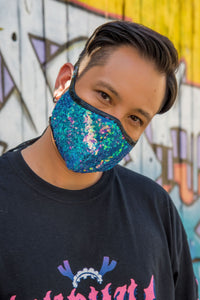 Sequin Tailored Face Mask