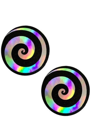 Holographic Swirl Rave Pasties