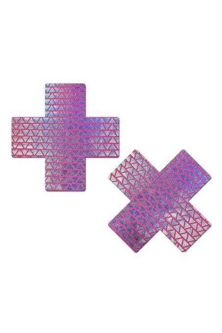 Holographic Cross Rave Pasties