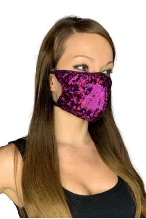 Shimmer Rave Face Mask (Multiple Colors)