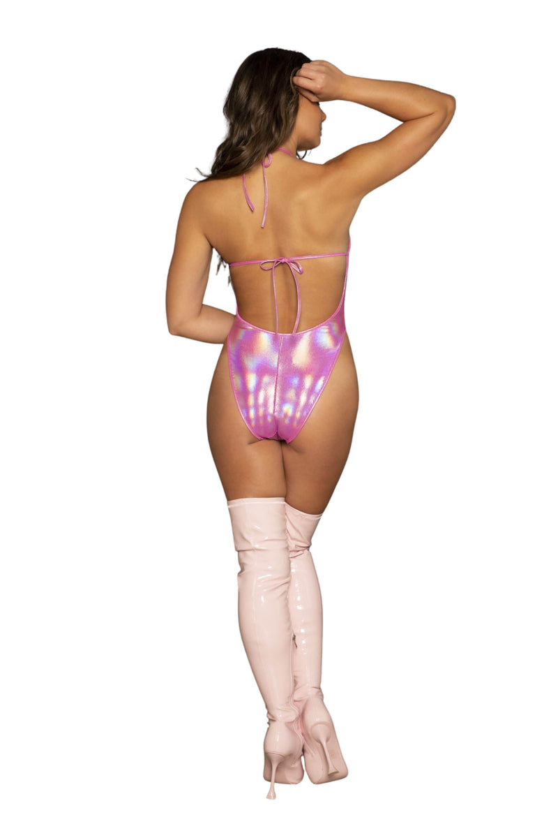 Holo Vinyl Rave Bodysuit