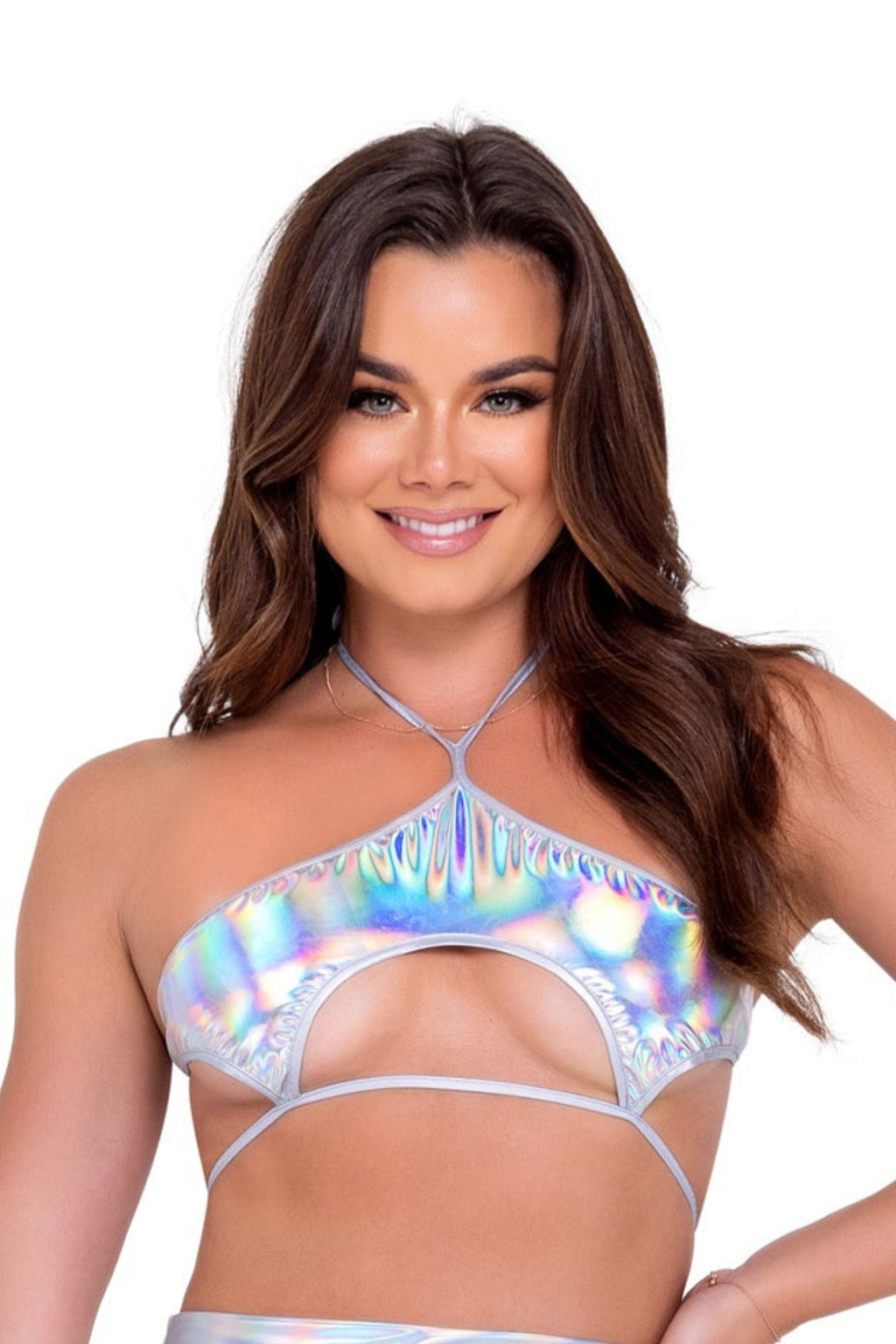 Holographic Keyhole Rave Top
