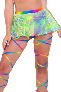 Tie-Dye Fishnet Rave Skirt