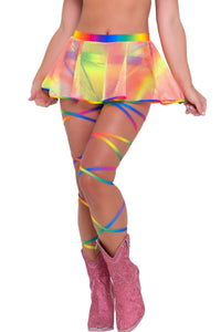 Tie-Dye Fishnet Rave Skirt