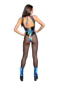 Rainbow Vinyl Waist Cincher